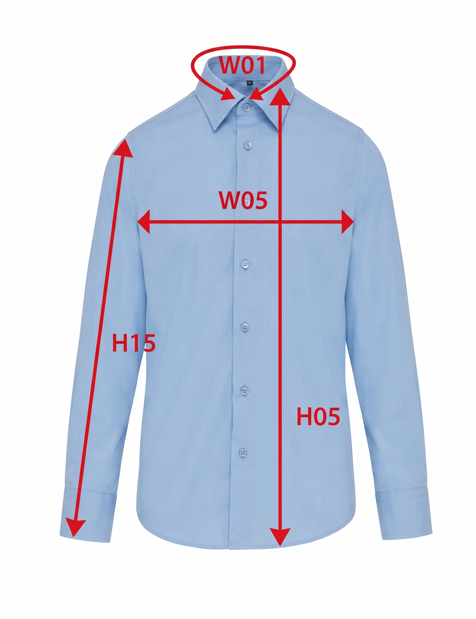 Légende taille chemise